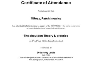 Certificate Milosz Parchimowicz